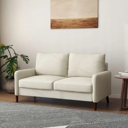 Living Room Loveseat Linen Sofa