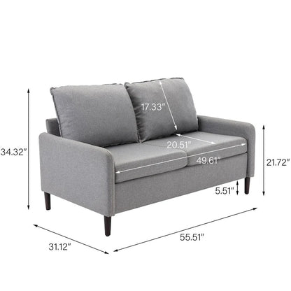 Living Room Loveseat Linen Sofa