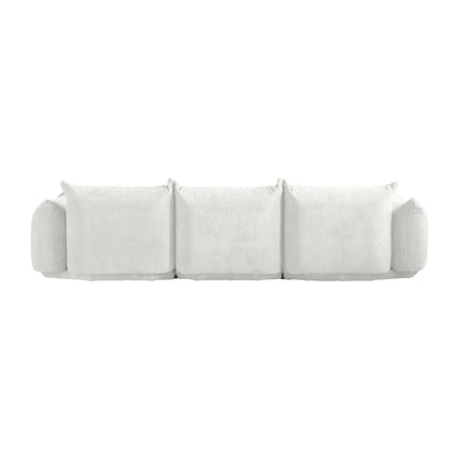 Modern Chenille Upholstery 3 Pieces Sofa Sets for Living Room Include Armchair, Loveseat,Three Seaters Couch And Ottoman