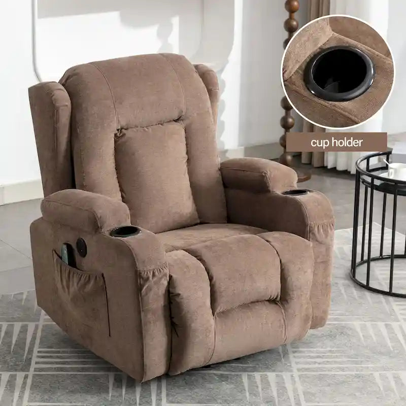 Recliner Chair for Living Room with Side Pocket