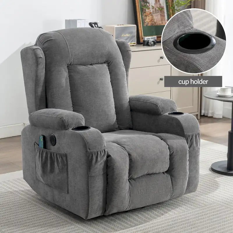 Recliner Chair for Living Room with Side Pocket