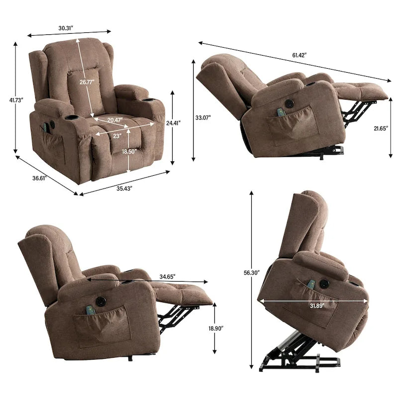 Recliner Chair for Living Room with Side Pocket