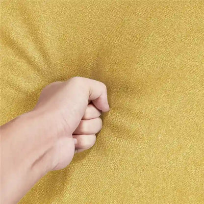 Yaheetech Mid Century Modern Fabric Arm Chair Tufted Accent Chair with Rubber Wooden Leg