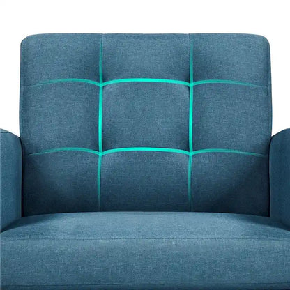 Yaheetech Mid Century Modern Fabric Arm Chair Tufted Accent Chair with Rubber Wooden Leg