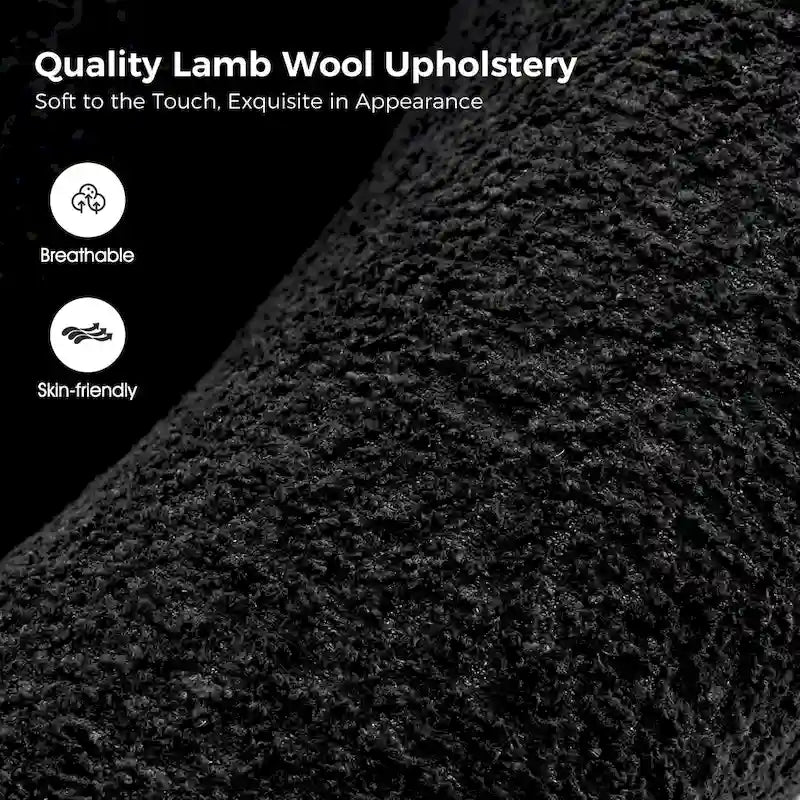 Augus Modern Boucle Accent Barrel Chair with Solid Wood Legs by HULALA HOME