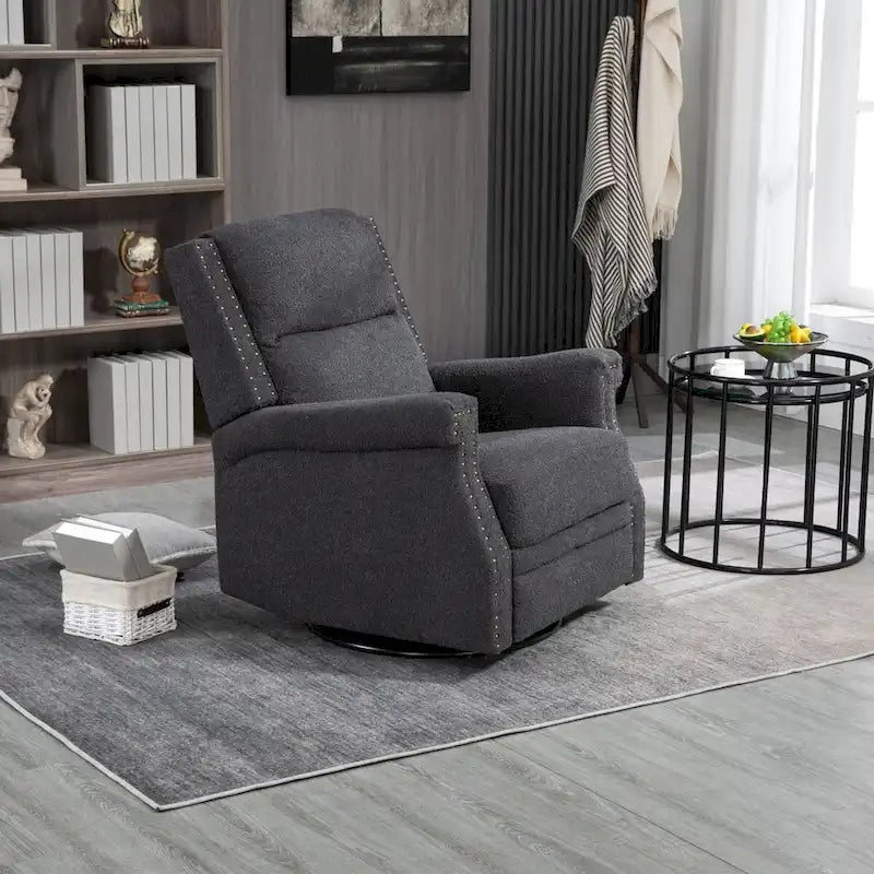 Swivel Manual Recliner Chair 360 Degree Leisure Arm Chair, Nursery Rocking Chairs