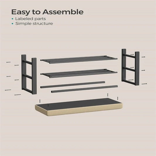 Entryway Bench with Cushion - 12.2 D x 31.9 W x 19.3 H