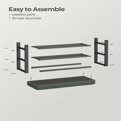 Entryway Bench with Cushion - 12.2 D x 31.9 W x 19.3 H