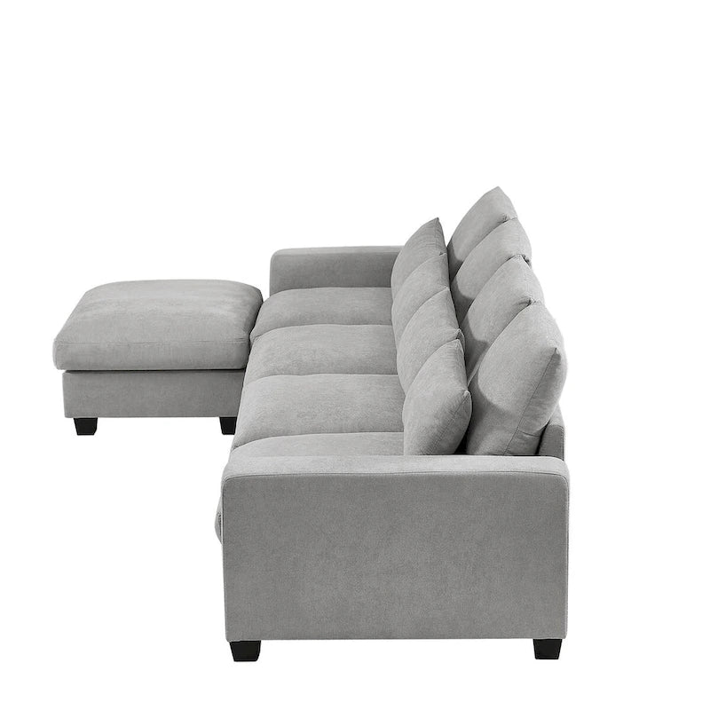 Modern Large L-Shape Sectional Convertible Sofa Couch with Reversible Chaise