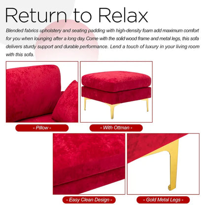 Kata 115  Sectional Sofa with Ottman