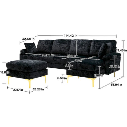 Kata 115  Sectional Sofa with Ottman