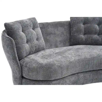 Upholstered Couch with Golden Metal Legs Club Loveseat Sofa for Living Reading Room ,Bedroom ,Apartment, Small Space Dorm