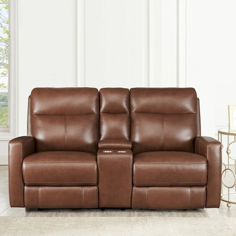 Hydeline Vienna Zero Gravity Power Recline and Headrest Top Grain Leather Sofa and Loveseat - Sofa, Loveseat