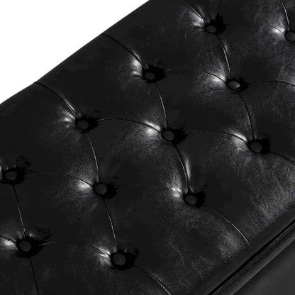 Upholstered Tufted Button Storage Bench