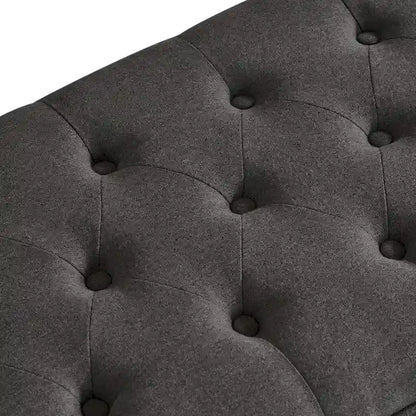 Upholstered Tufted Button Storage Bench