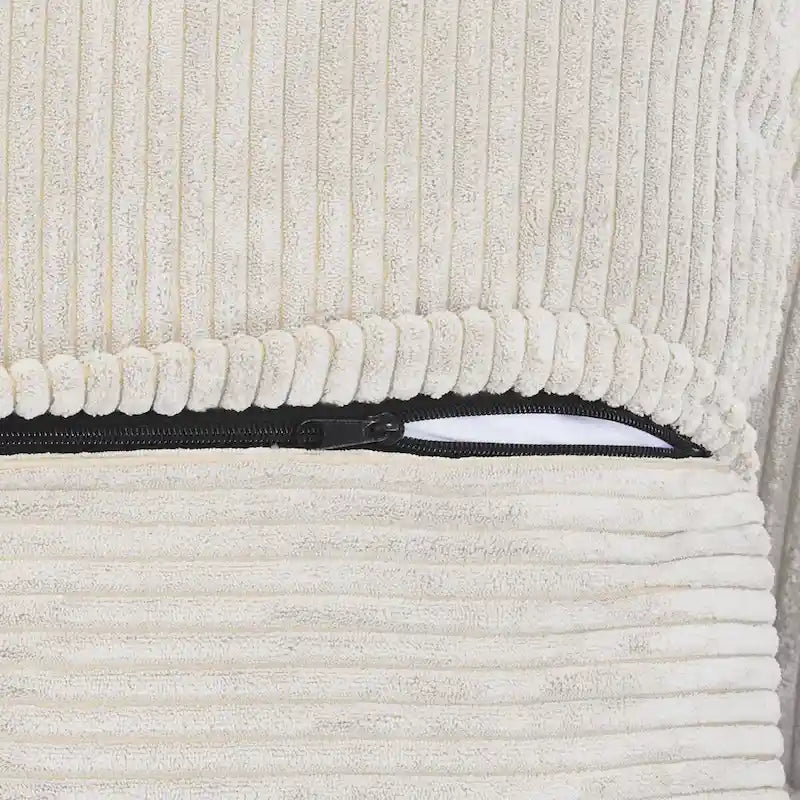 181 Oversized Corduroy Sectional Sofa Couch with Ottoman, L Shaped Convertible Couch Deep Seat Couches for Modern Living Room