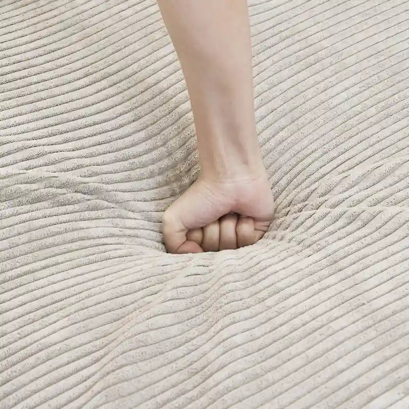 181 Oversized Corduroy Sectional Sofa Couch with Ottoman, L Shaped Convertible Couch Deep Seat Couches for Modern Living Room