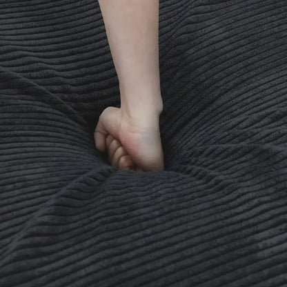 181 Oversized Corduroy Sectional Sofa Couch with Ottoman, L Shaped Convertible Couch Deep Seat Couches for Modern Living Room