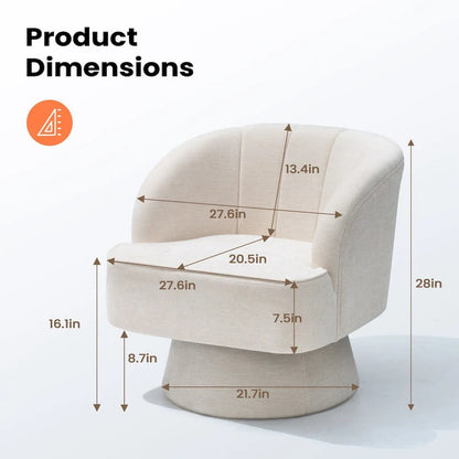 Pellebant Swivel Accent Chair Armchair Sofa for Living Room Bedroom