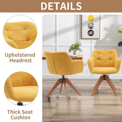 Suede Swivel Armchair Office Accent Arm Chair