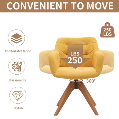 Suede Swivel Armchair Office Accent Arm Chair