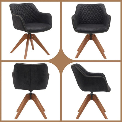 Suede Swivel Armchair Office Accent Arm Chair