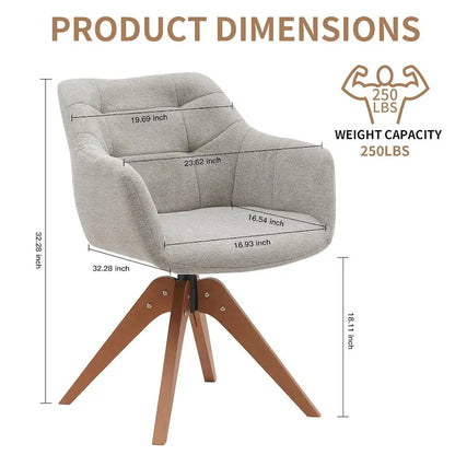 Suede Swivel Armchair Office Accent Arm Chair