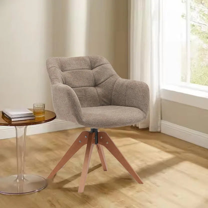 Suede Swivel Armchair Office Accent Arm Chair