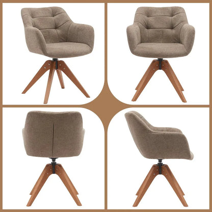 Suede Swivel Armchair Office Accent Arm Chair