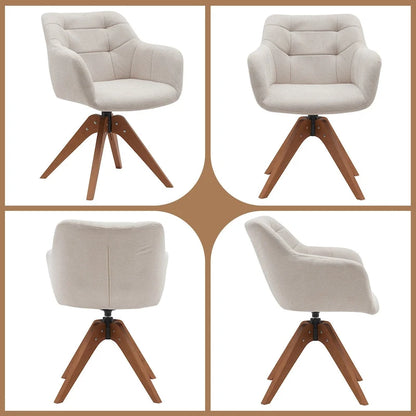 Suede Swivel Armchair Office Accent Arm Chair