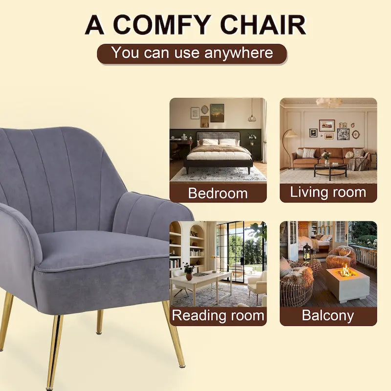 Suellyn 25.2-inch Wide Armrest Modern Chair