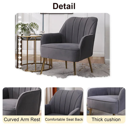 Suellyn 25.2-inch Wide Armrest Modern Chair