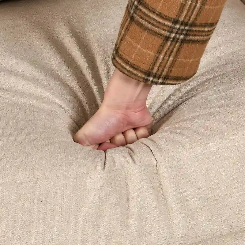 Moasis 80  3-seater Upholstered Sofa 2 Pillows Couches with Side Pockets for Living Room