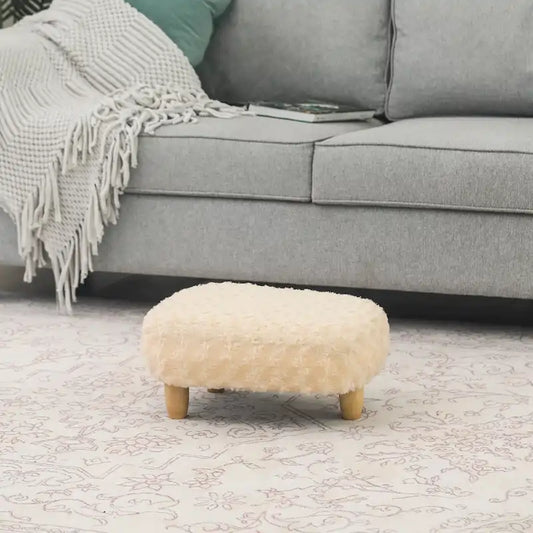 Adeco Foot Stool U Shape Ottoman for Living Room Bedroom