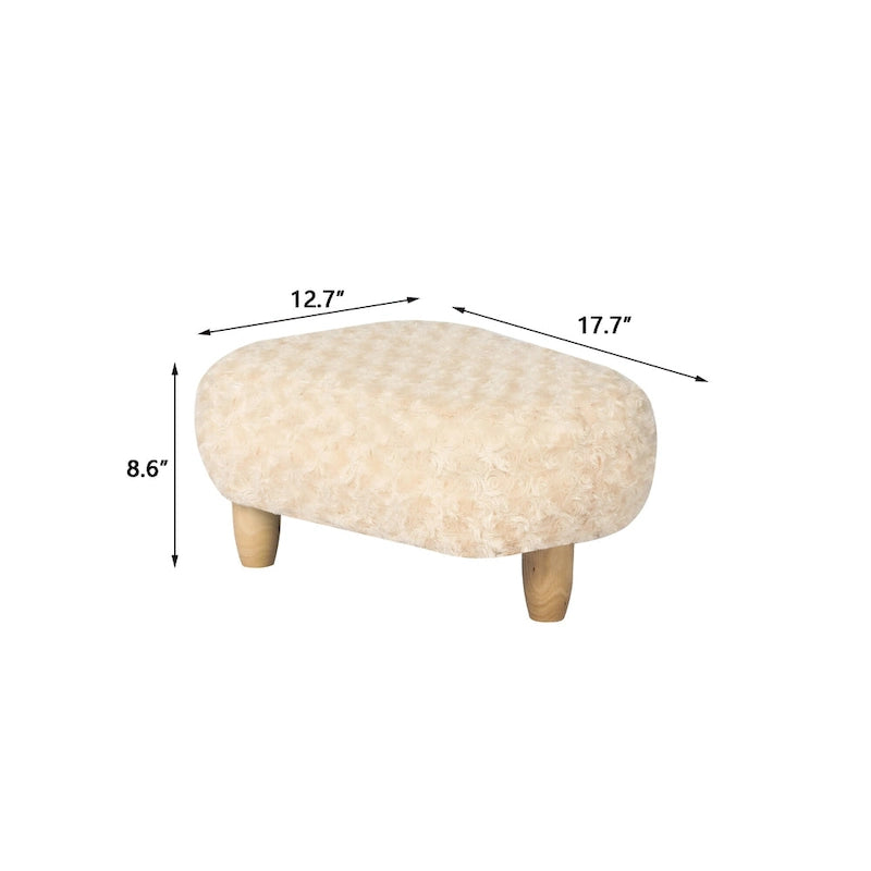 Adeco Foot Stool U Shape Ottoman for Living Room Bedroom