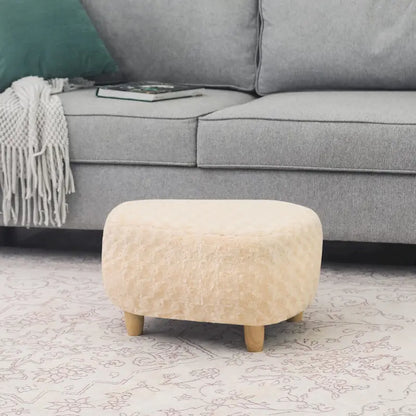 Adeco Foot Stool U Shape Ottoman for Living Room Bedroom