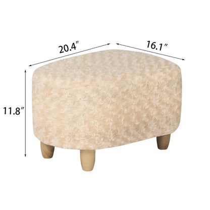 Adeco Foot Stool U Shape Ottoman for Living Room Bedroom