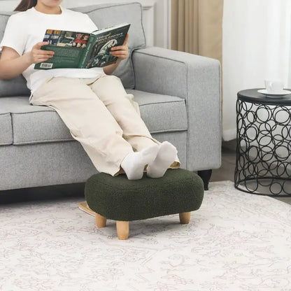 Adeco Foot Stool U Shape Ottoman for Living Room Bedroom