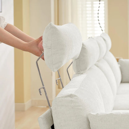 89  Chenille Sectional Sofa Couch With Extra Wide Chaise For Livingroom