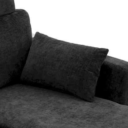 89  Chenille Sectional Sofa Couch With Extra Wide Chaise For Livingroom