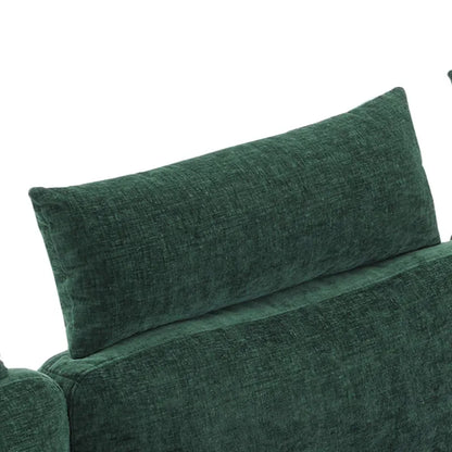 89  Chenille Sectional Sofa Couch With Extra Wide Chaise For Livingroom