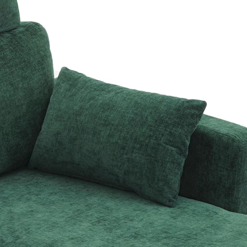 89  Chenille Sectional Sofa Couch With Extra Wide Chaise For Livingroom