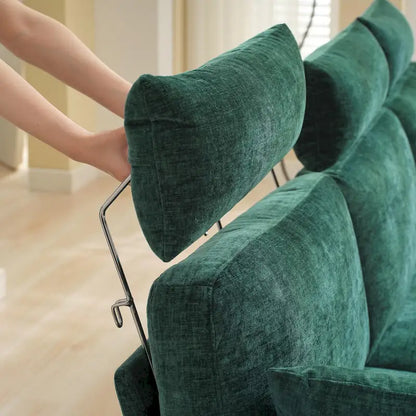 89  Chenille Sectional Sofa Couch With Extra Wide Chaise For Livingroom