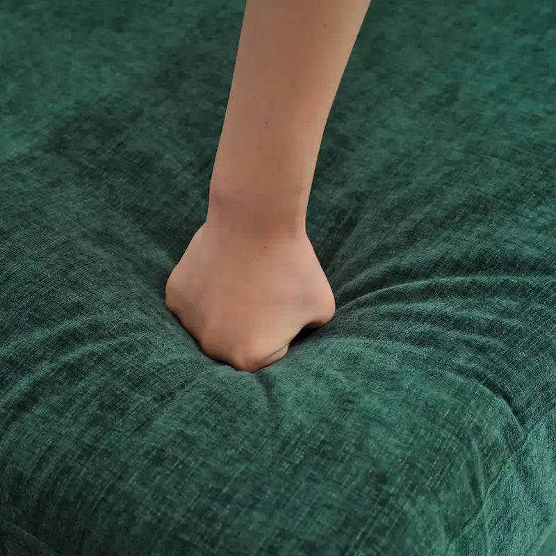 89  Chenille Sectional Sofa Couch With Extra Wide Chaise For Livingroom