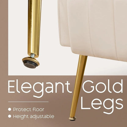 HOMYKA Accent Chair Upholstered Velvet Wingback Armchair Set of 2