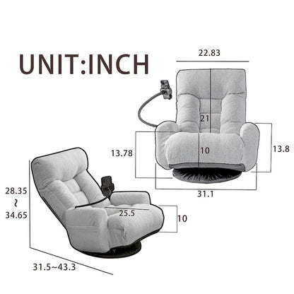 Swivel Leisure Chair with Adjustable Head and Waist