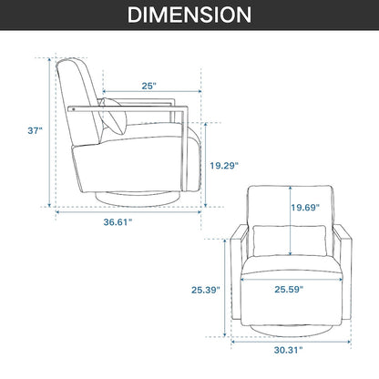 Swivel Modern Upholstered Accent Chair