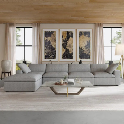 Cloud Modular Sectional Sofa,Down Filled Comfort Sofa Couch for Living Room