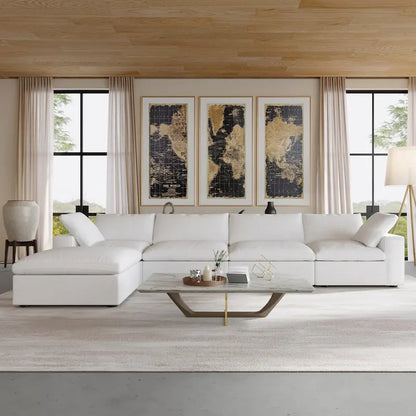 Cloud Modular Sectional Sofa,Down Filled Comfort Sofa Couch for Living Room