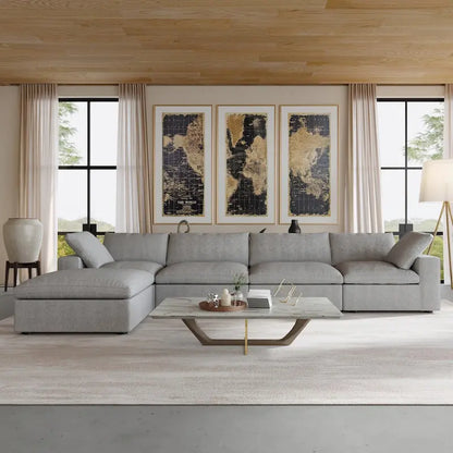 Cloud Modular Sectional Sofa,Down Filled Comfort Sofa Couch for Living Room